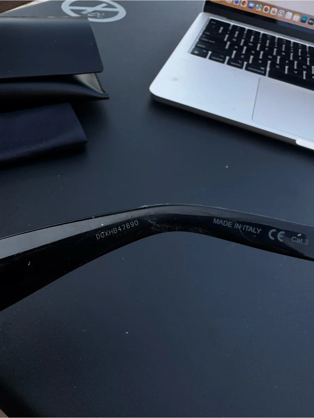 Saint Laurent Oversized Black Square Sunglasses with Gold YSL Accent